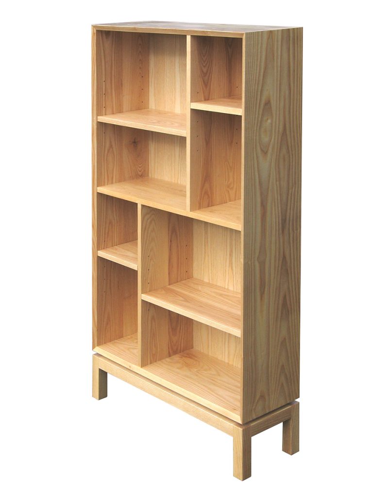 'Floating' bookcase in European Ash